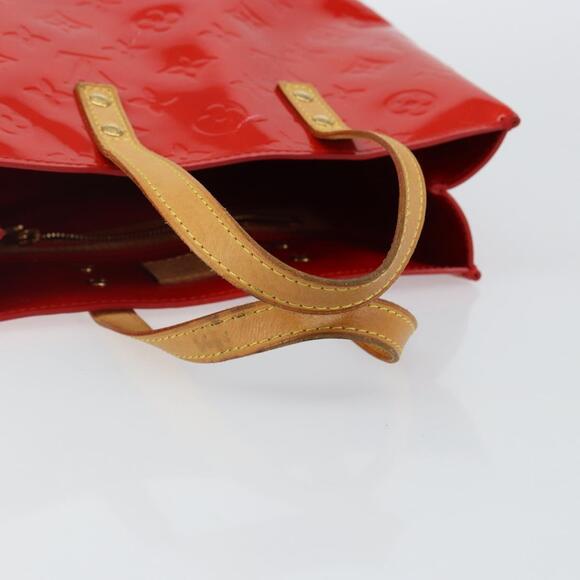 LOUIS VUITTON Monogram Vernis Reade PM Hand Bag Red Rouge M91088 - Picture 7 of 13